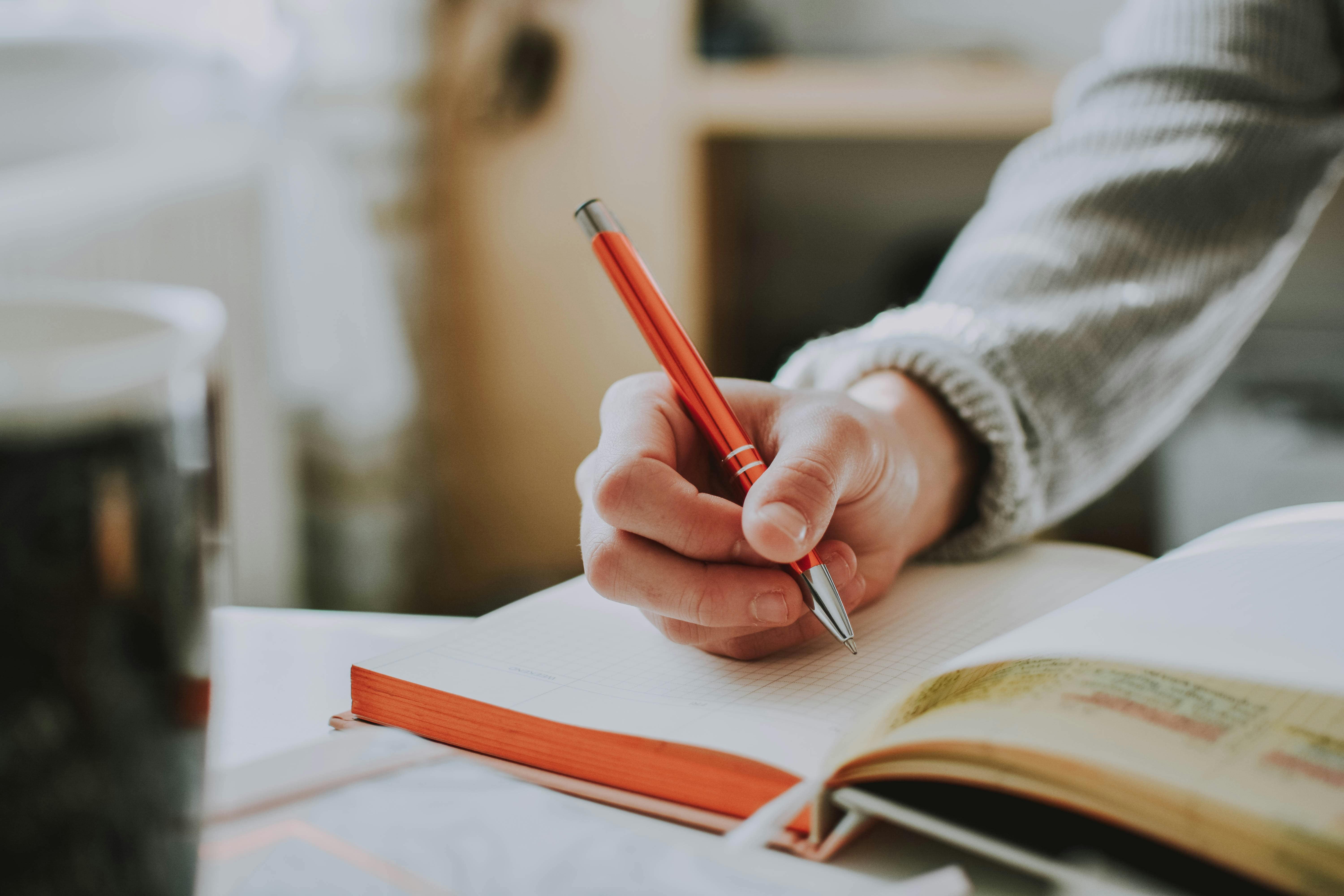 Student studying at desk